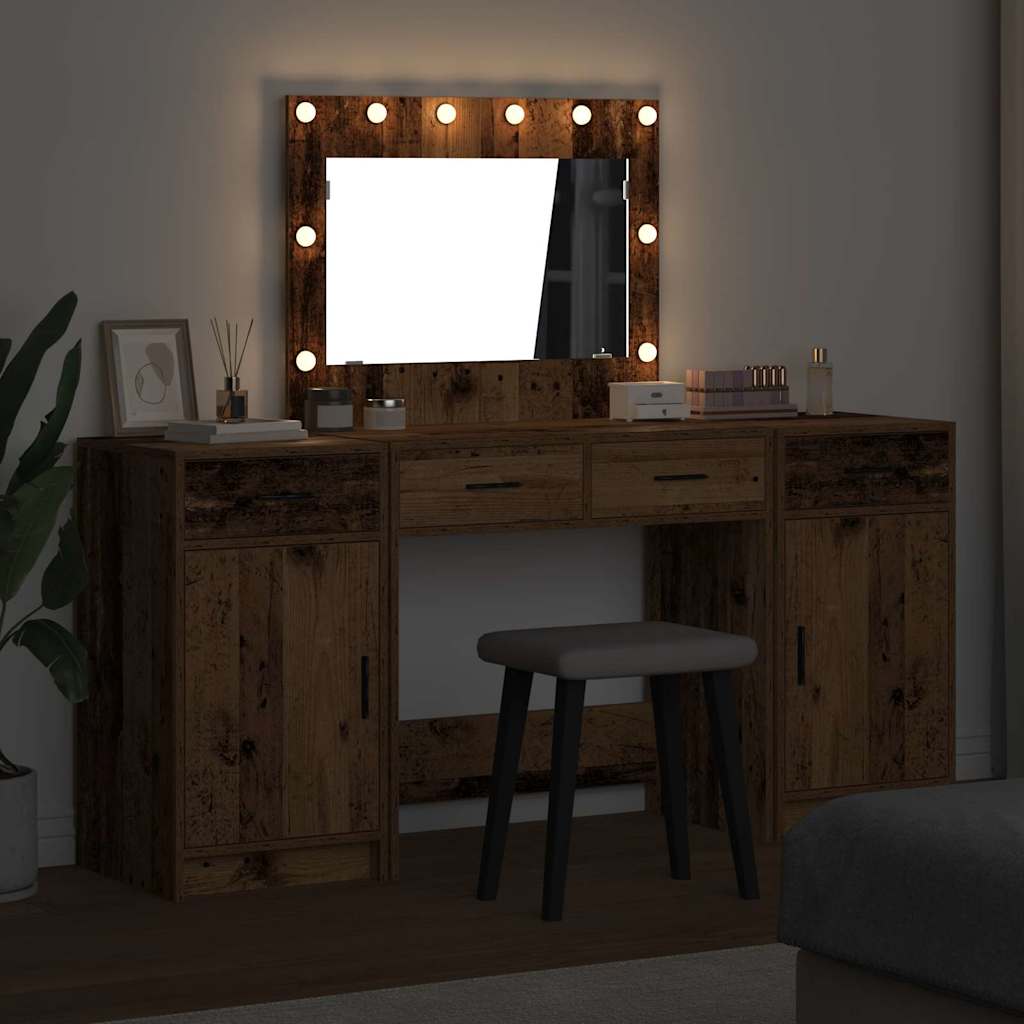 Klædeskab 3 stk. Brun 78,5 x 41 x 135 cm Konstrueret træ