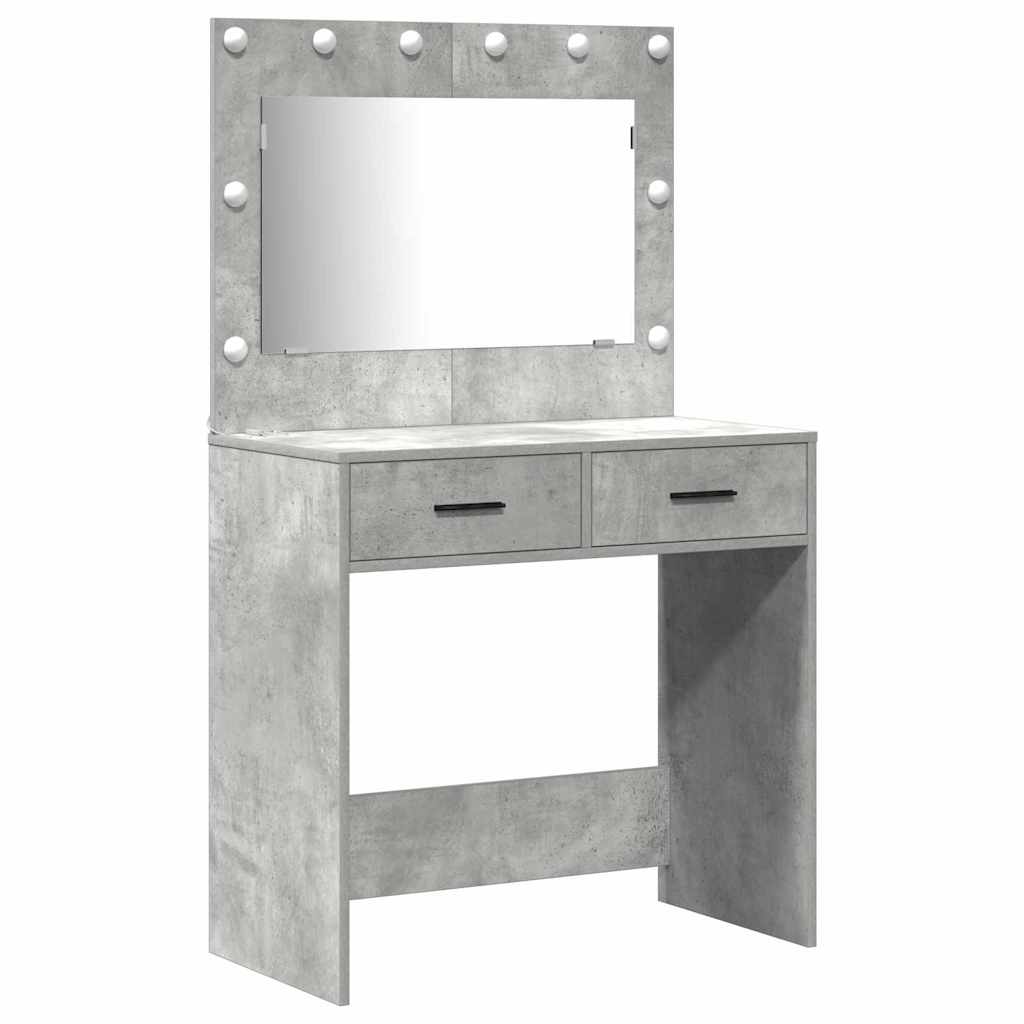 Klædeskab 2 stk. Grå 78,5 x 41 x 135 cm Konstrueret træ