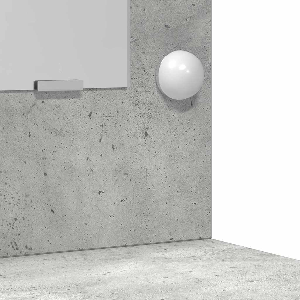 Makeupbord sæt med LED 3 stk. Beton Grå Konstrueret træ