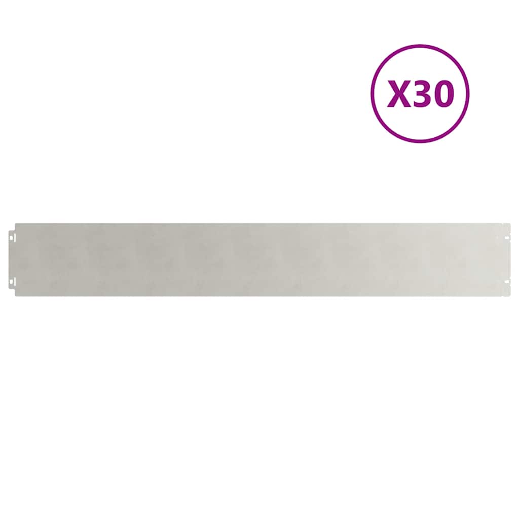 Plænekant 30 stk. 15 x 103 cm Rustfrit stål Sølv