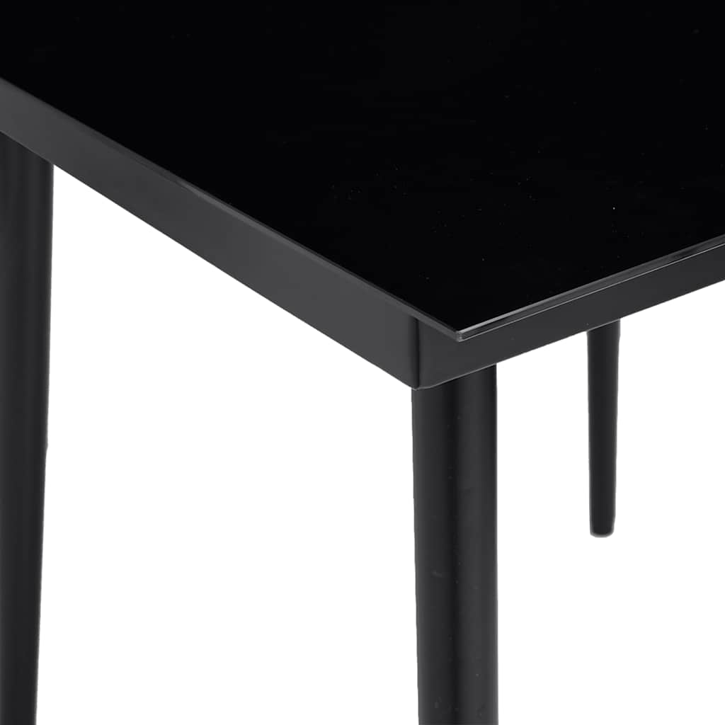5 dele spisebordssæt til haven med hynder polyrattan glas grå