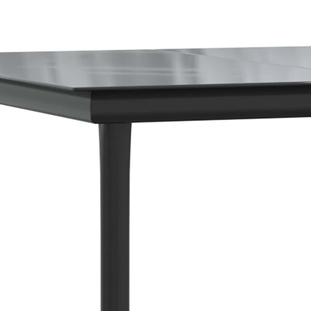 5 dele spisebordssæt til haven med hynder polyrattan glas grå