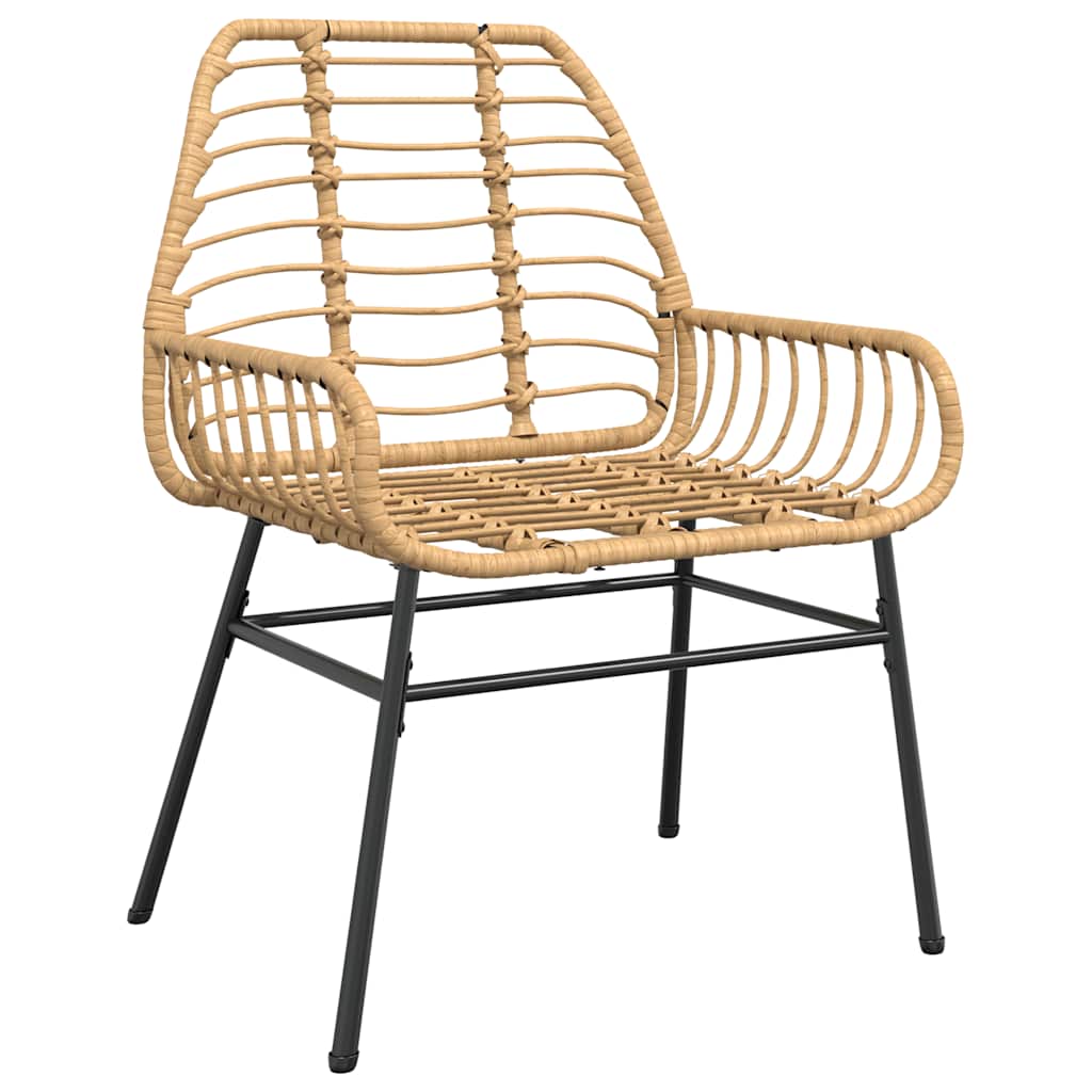 5 dele spisebordssæt til haven polyrattan glas brun