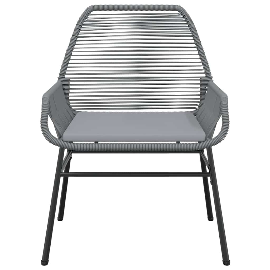 9 dele spisebordssæt til haven med hynder polyrattan glas grå