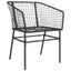 5 dele spisebordssæt til haven polyrattan glas sort