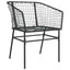 7 dele spisebordssæt til haven polyrattan glas sort