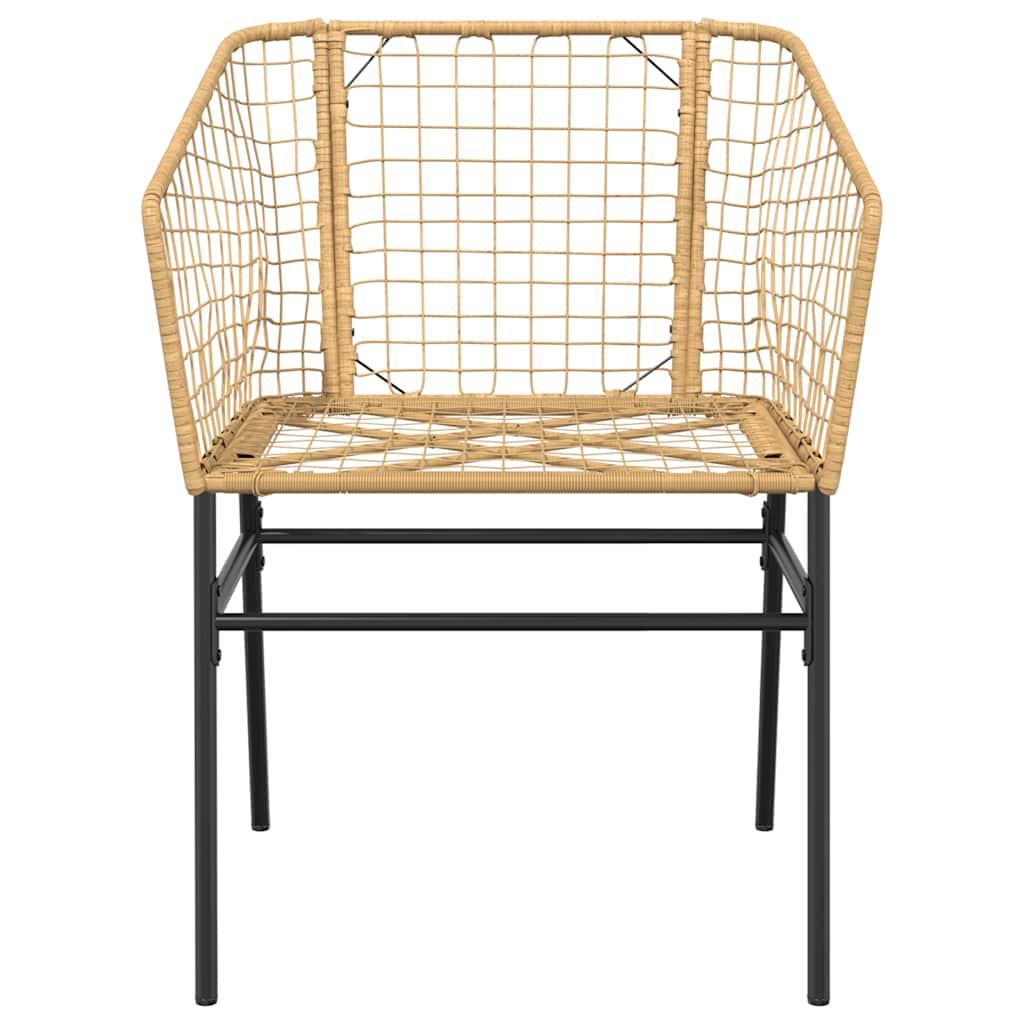 5 dele spisebordssæt til haven polyrattan glas brun