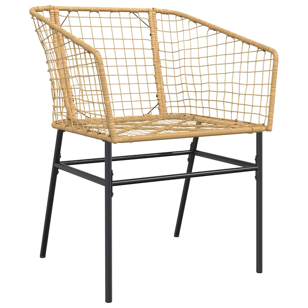 5 dele spisebordssæt til haven polyrattan glas brun