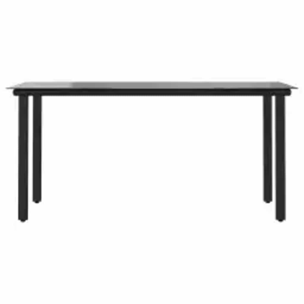 7 dele spisebordssæt til haven polyrattan glas brun