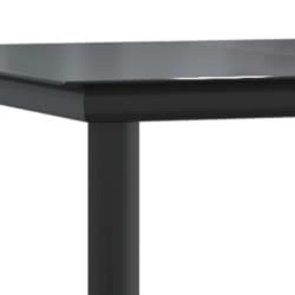 5 dele spisebordssæt til haven m. hynder polyrattan glas sort