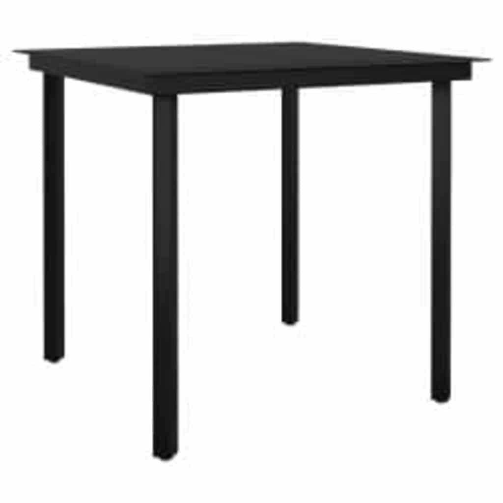 5 dele spisebordssæt til haven med hynder polyrattan glas grå