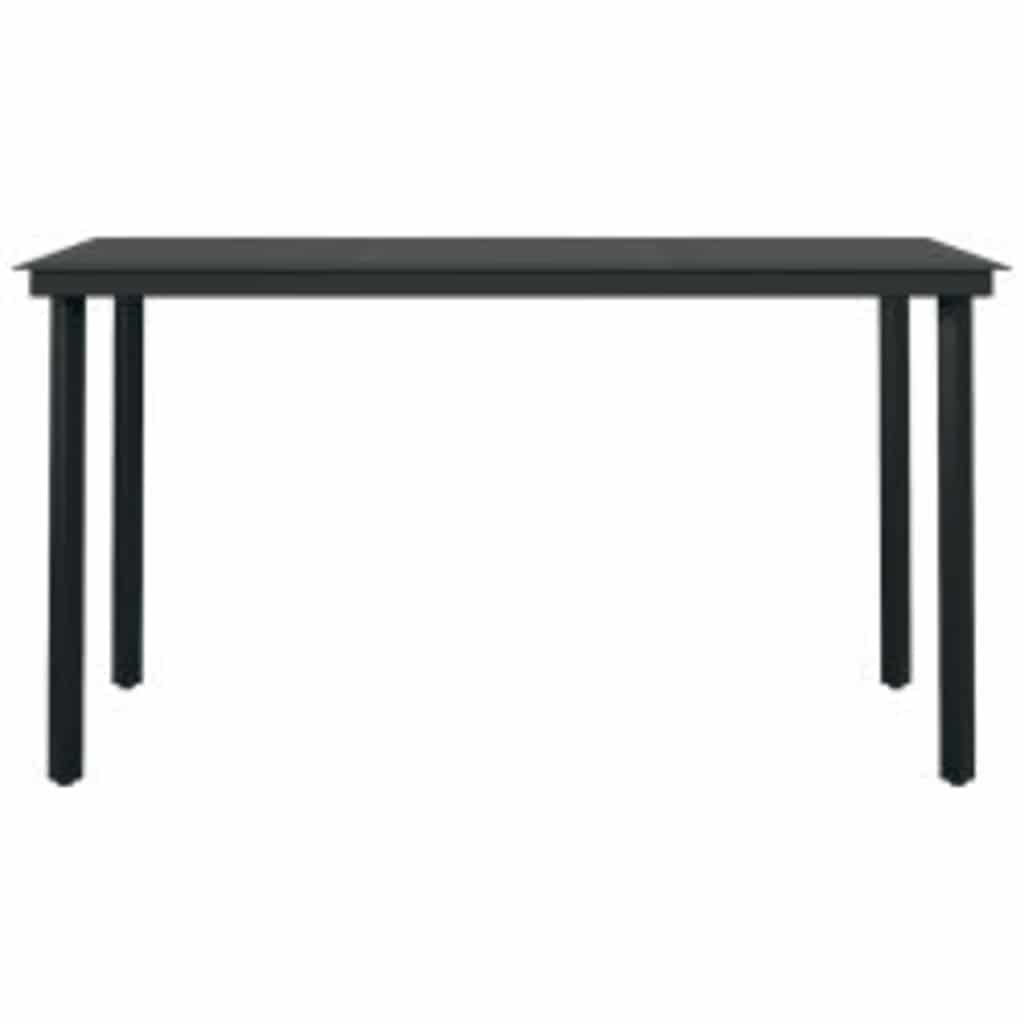 5 dele spisebordssæt til haven med hynder polyrattan glas grå