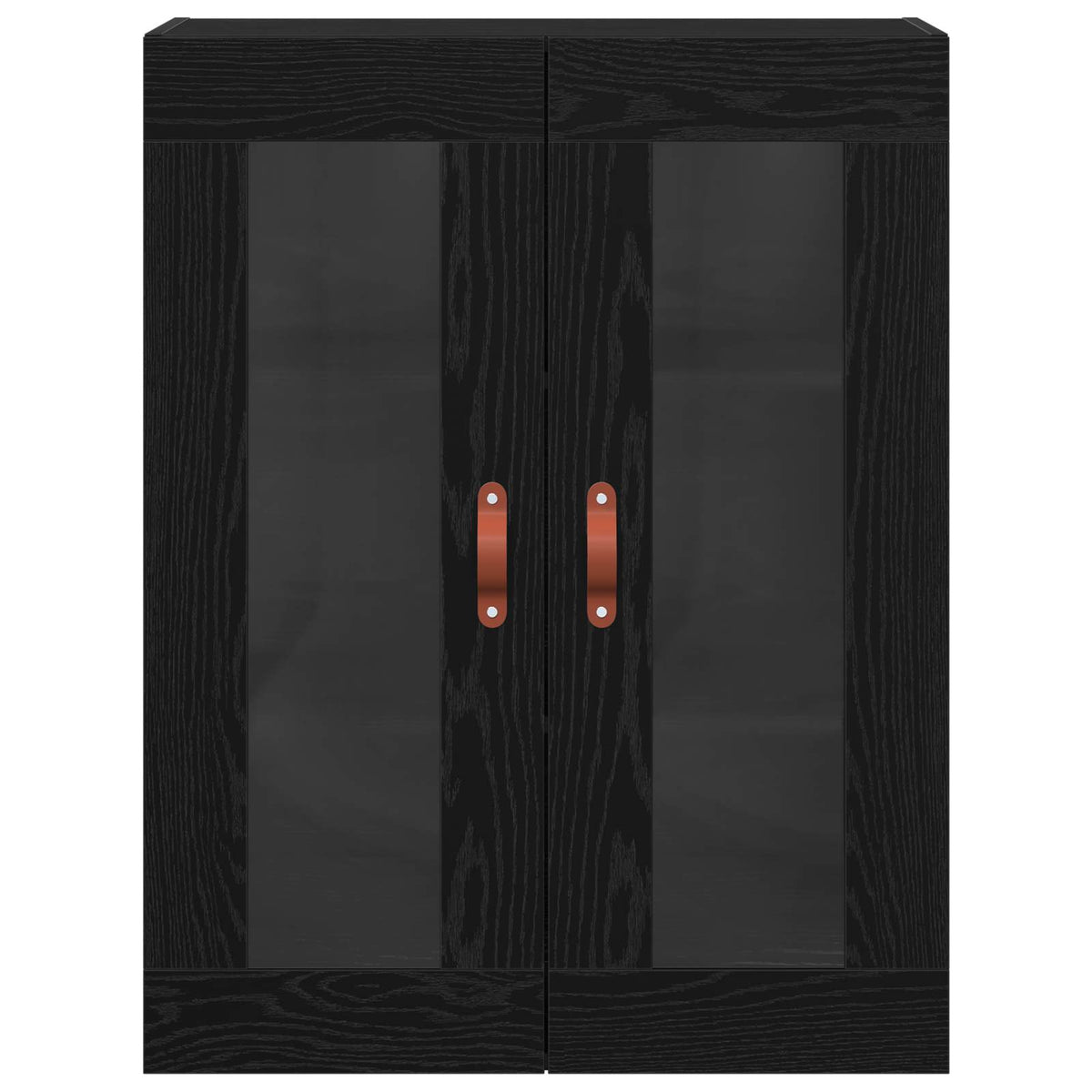 Væggeskabe 2 stk. Sort eg 69,5 x 34 x 90 cm Konstrueret træ