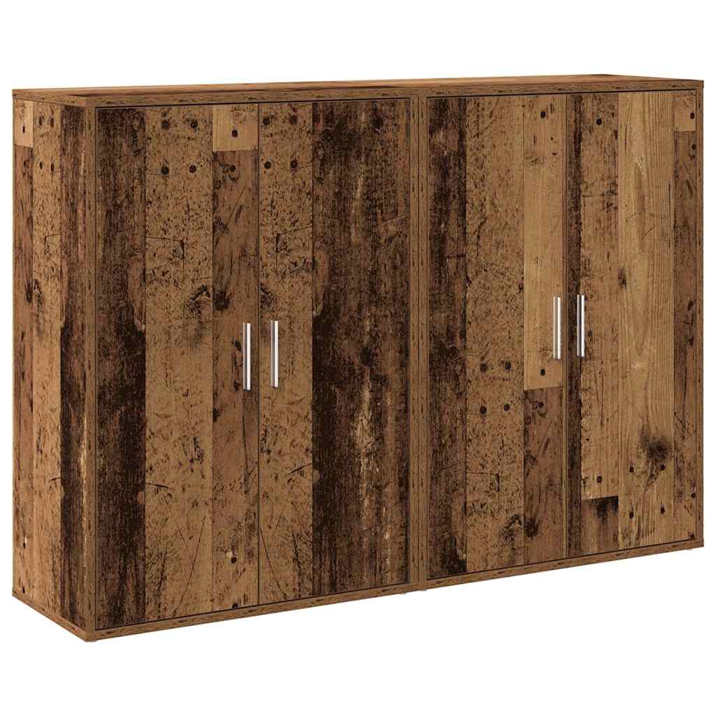 Sideboard 2 stk. Gammelt træ 60 x 31 x 84 cm Konstrueret træ
