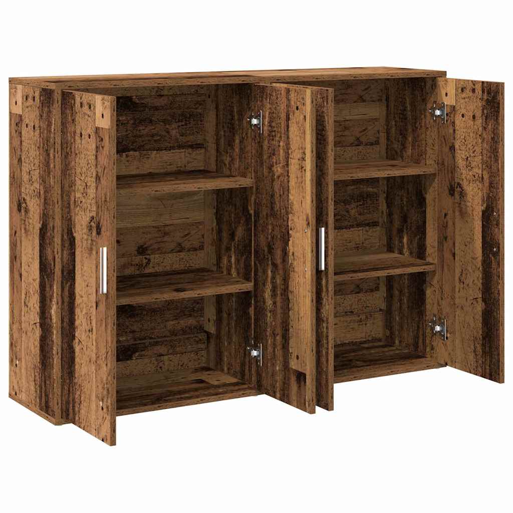 Sideboard 2 stk. Gammelt træ 60 x 31 x 84 cm Konstrueret træ