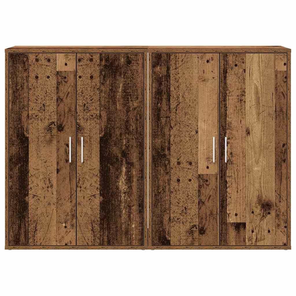 Sideboard 2 stk. Gammelt træ 60 x 31 x 84 cm Konstrueret træ