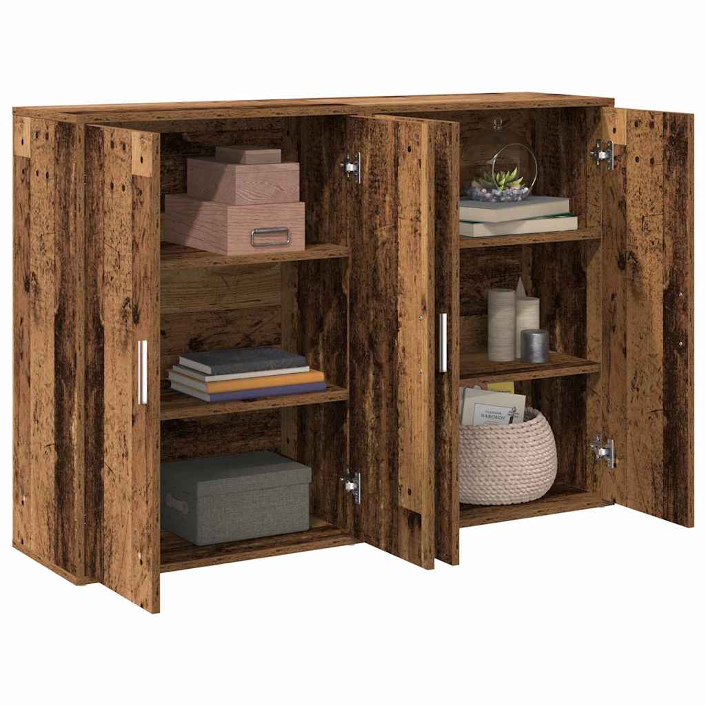 Sideboard 2 stk. Gammelt træ 60 x 31 x 84 cm Konstrueret træ