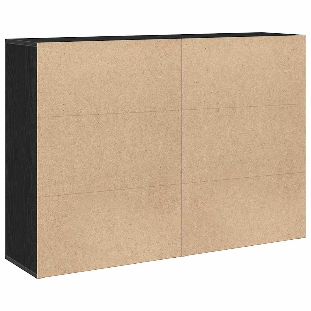 Sideboard 2 stk. Sort eg 60 x 31 x 84 cm Konstrueret træ