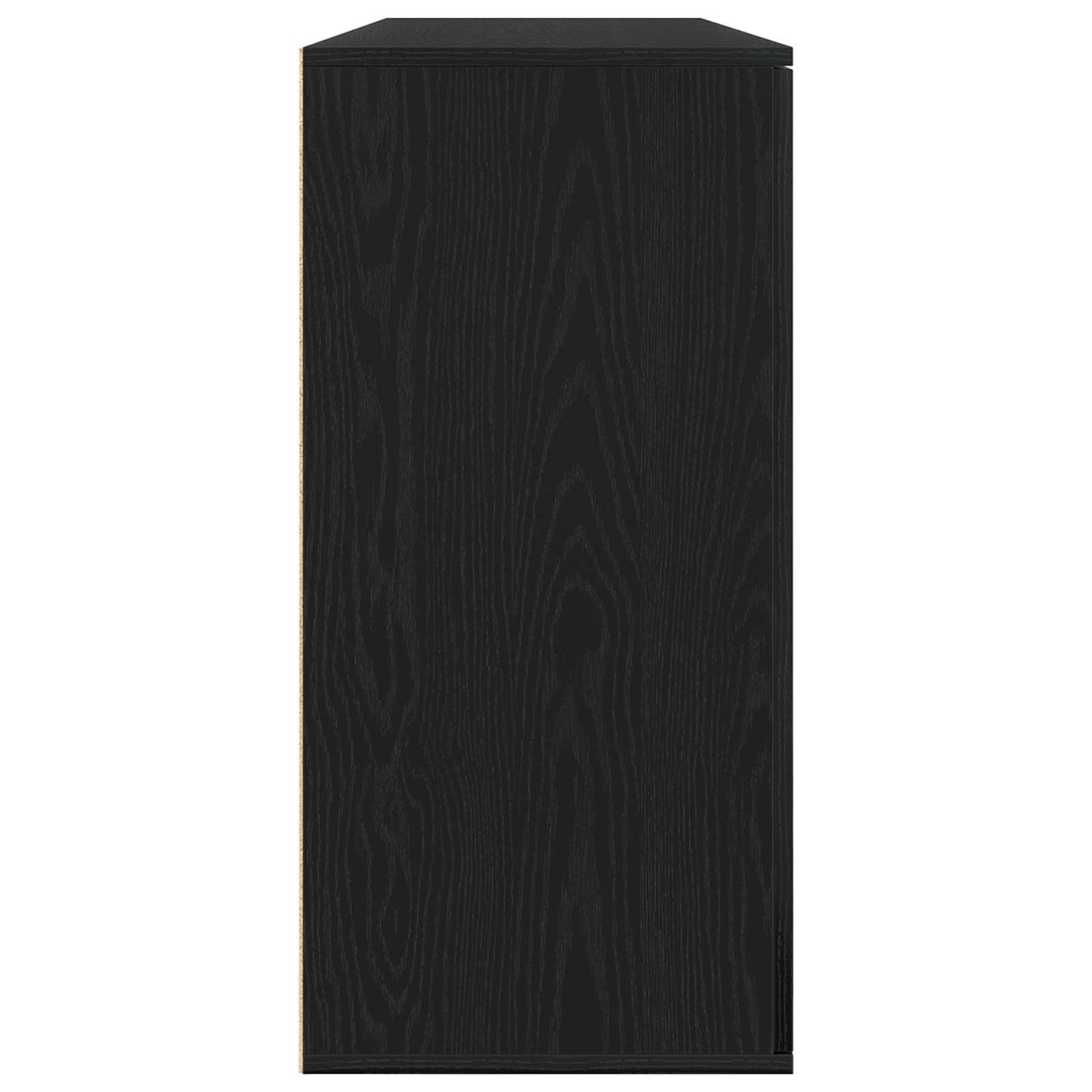 Sideboard 2 stk. Sort eg 79 x 38 x 80 cm Konstrueret træ
