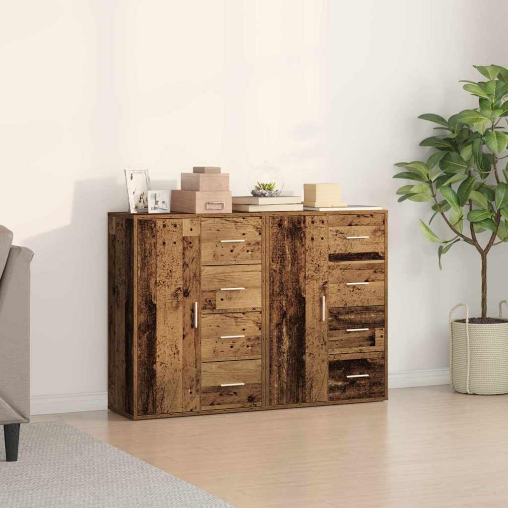 Sideboard 2 stk. Gammelt træ 60 x 31 x 84 cm Konstrueret træ