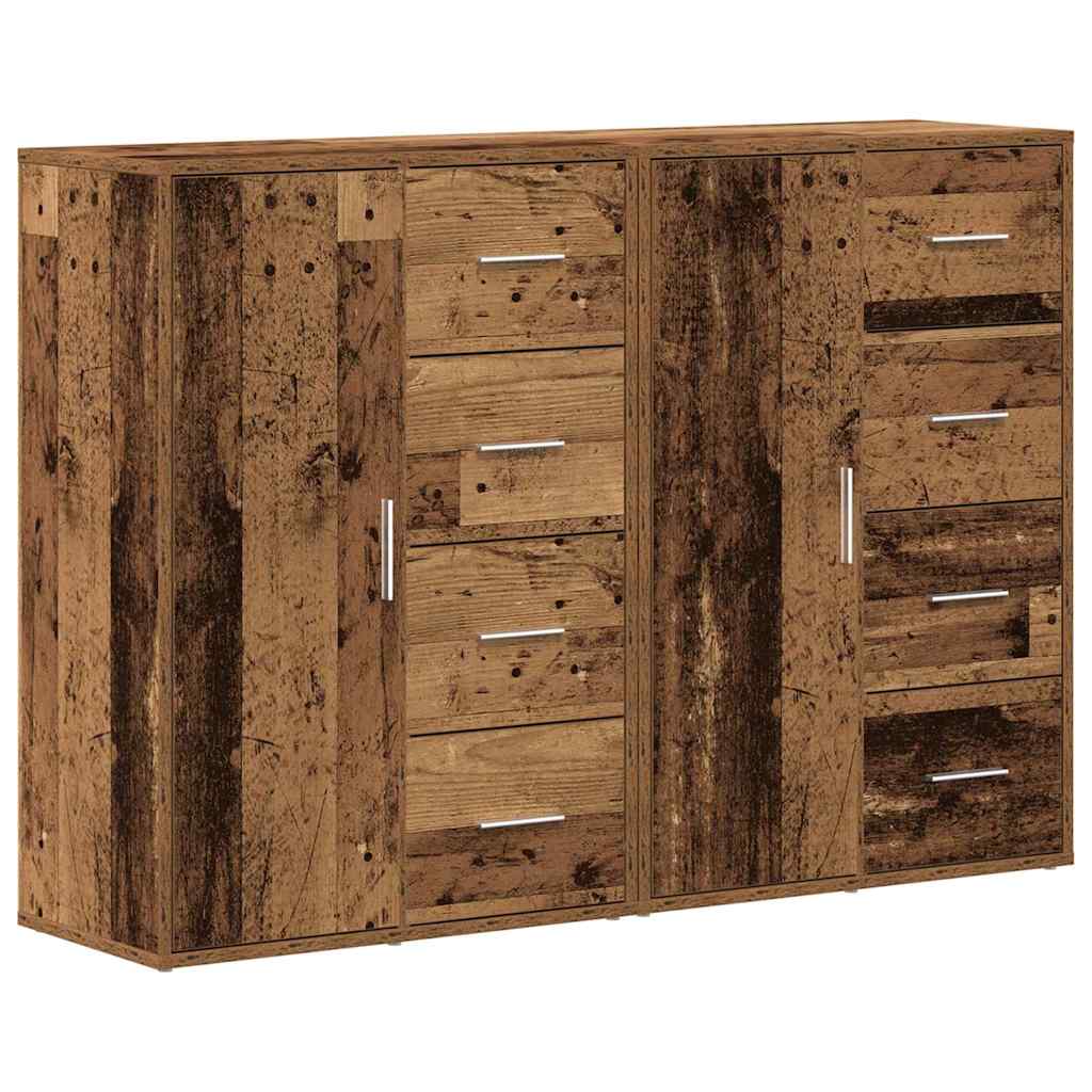 Sideboard 2 stk. Gammelt træ 60 x 31 x 84 cm Konstrueret træ