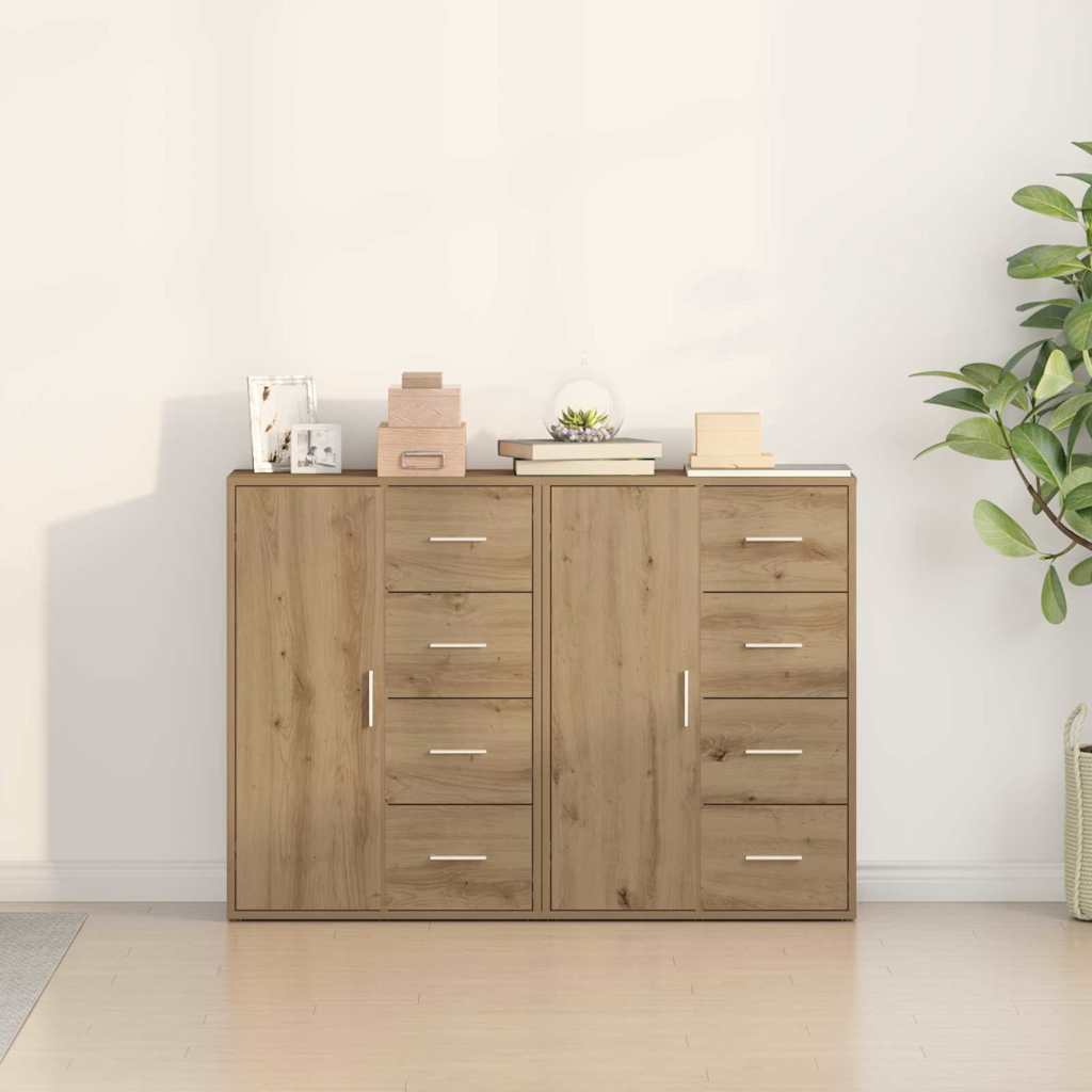 Sideboard 2 stk. Artisan Egetræ 60 x 31 x 84 cm Konstrueret træ