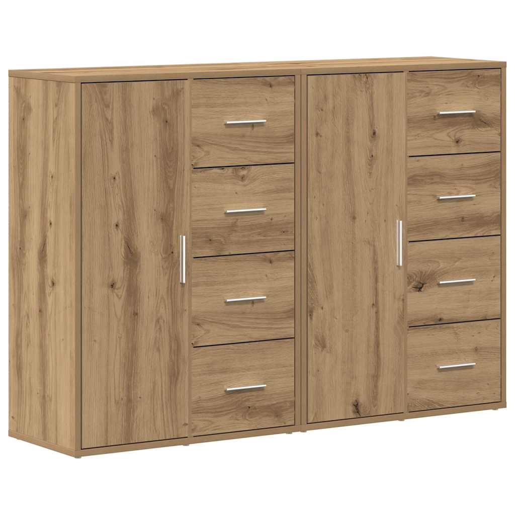 Sideboard 2 stk. Artisan Egetræ 60 x 31 x 84 cm Konstrueret træ