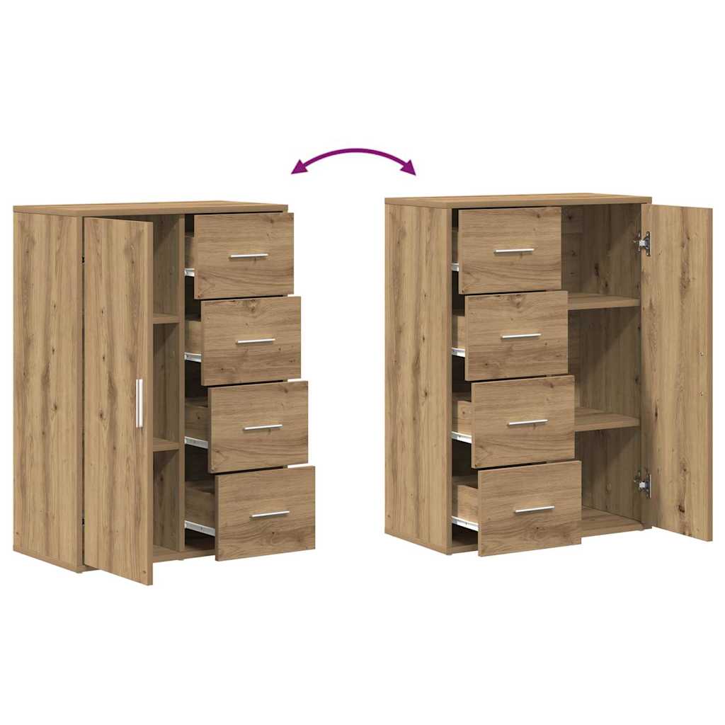 Sideboard 2 stk. Artisan Egetræ 60 x 31 x 84 cm Konstrueret træ