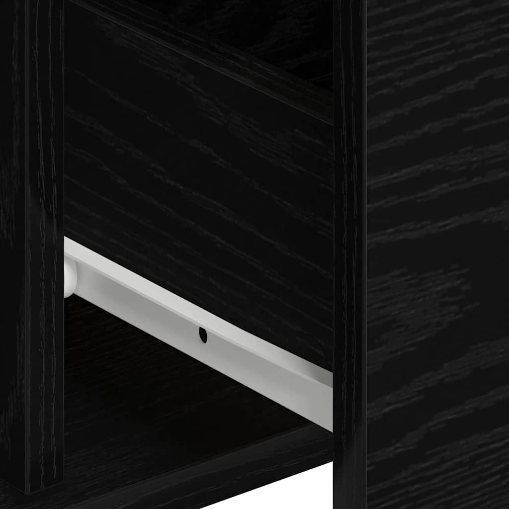 Sideboard 2 stk. Sort eg 60 x 31 x 84 cm Konstrueret træ