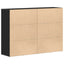 Sideboard 2 stk. Sort eg 60 x 31 x 84 cm Konstrueret træ
