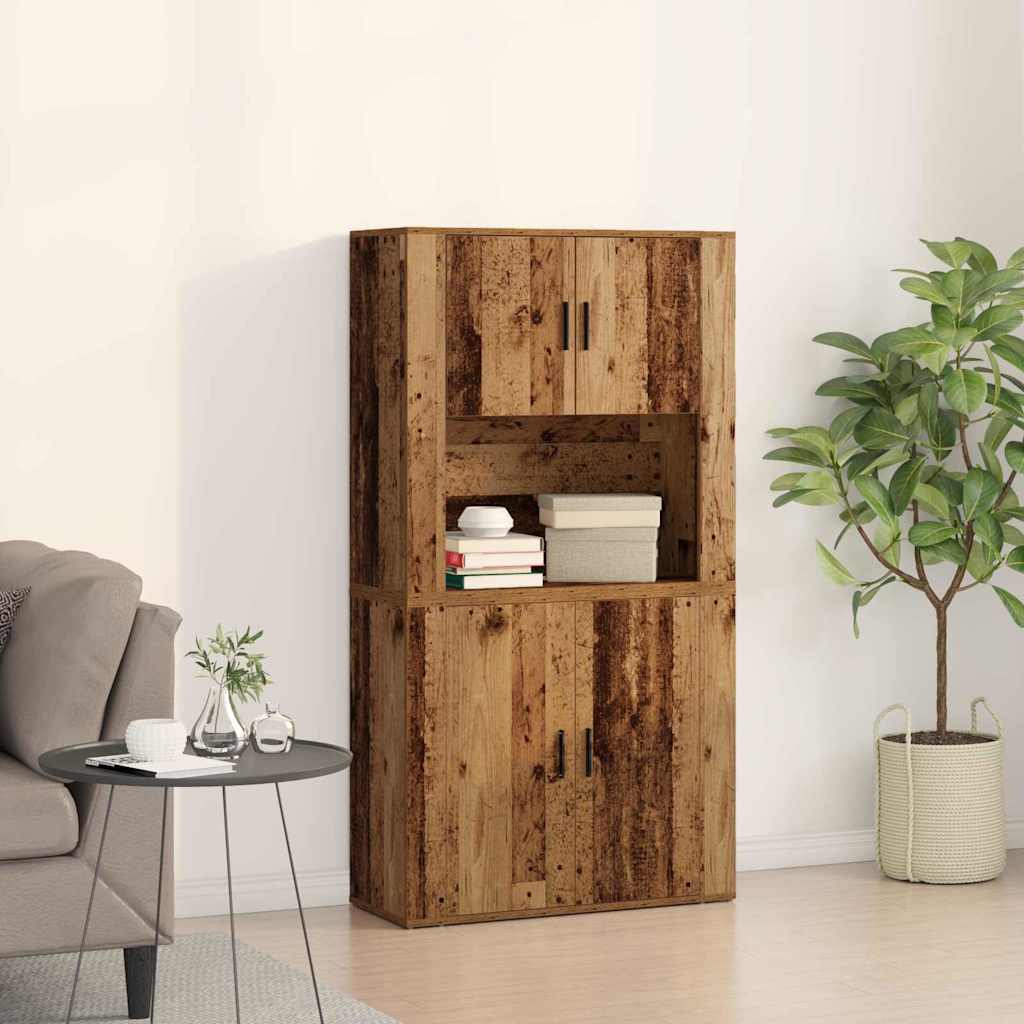 Highboard Gammelt træ 80 x 33 x 150 cm Konstrueret træ