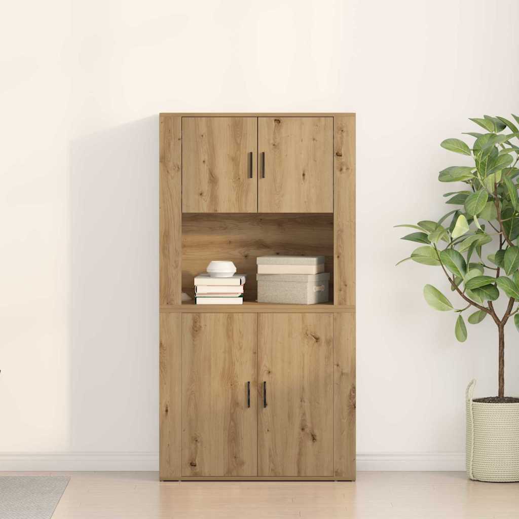 Highboard Artisan Egetræ 80 x 33 x 150 cm Konstrueret træ