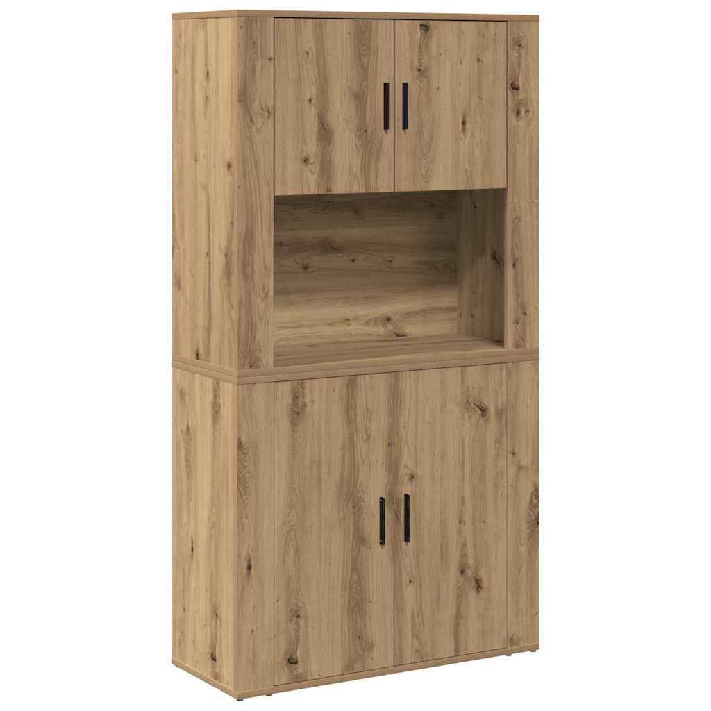 Highboard Artisan Egetræ 80 x 33 x 150 cm Konstrueret træ