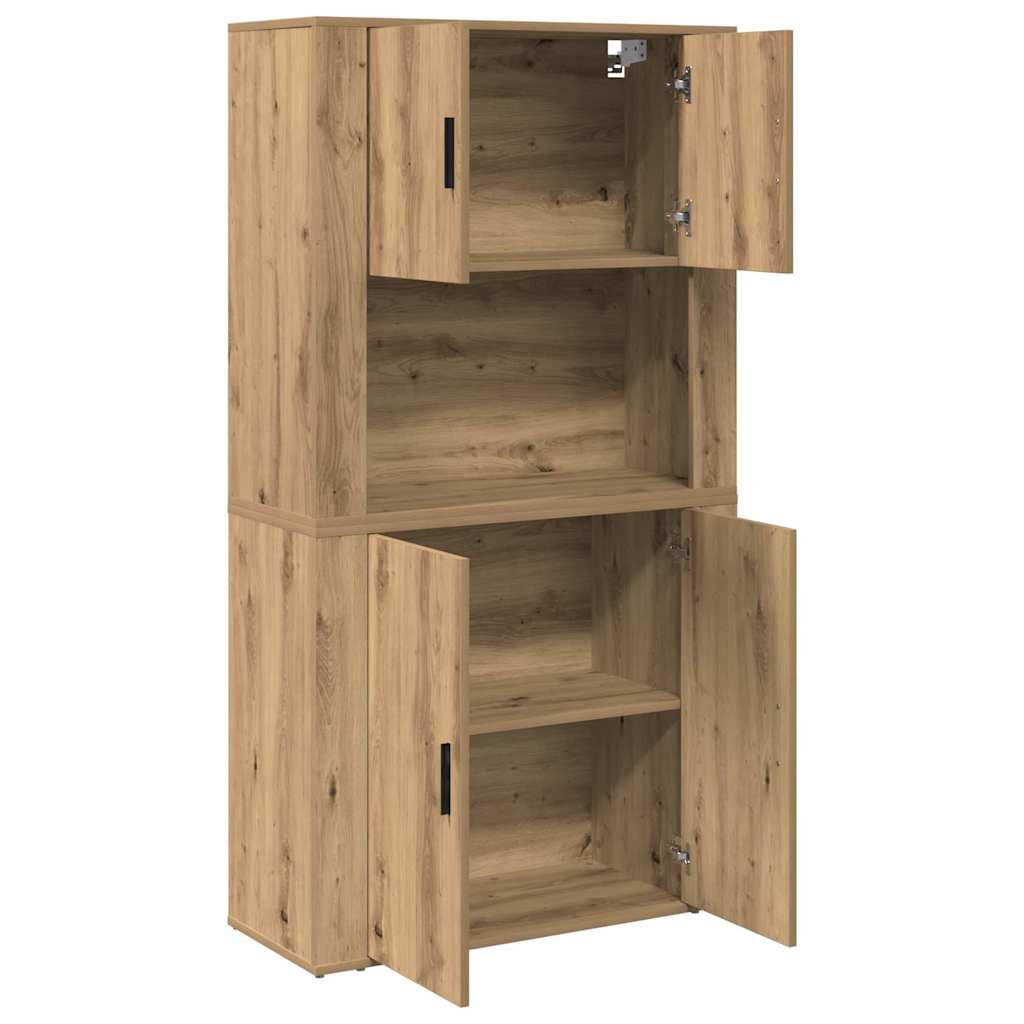 Highboard Artisan Egetræ 80 x 33 x 150 cm Konstrueret træ