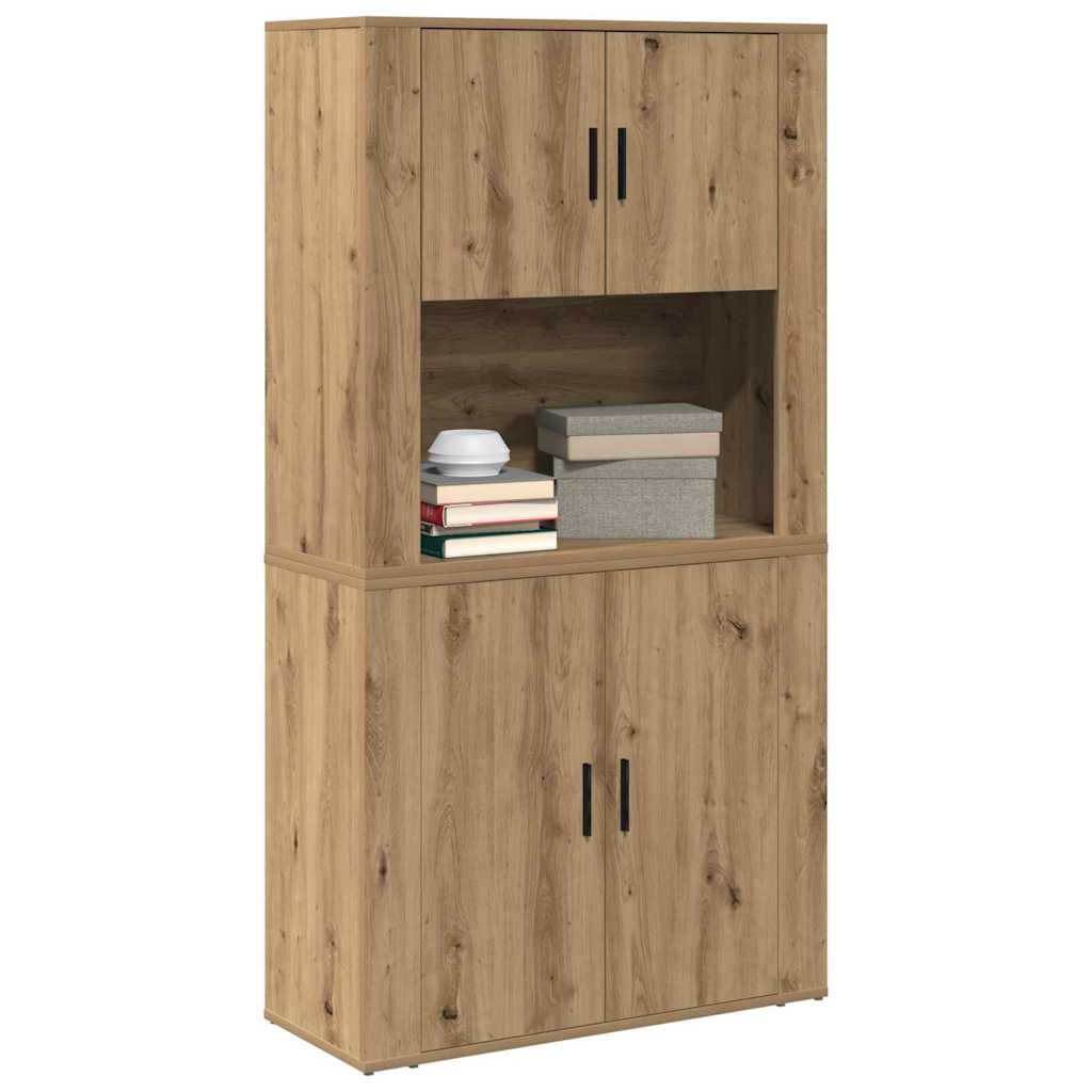 Highboard Artisan Egetræ 80 x 33 x 150 cm Konstrueret træ