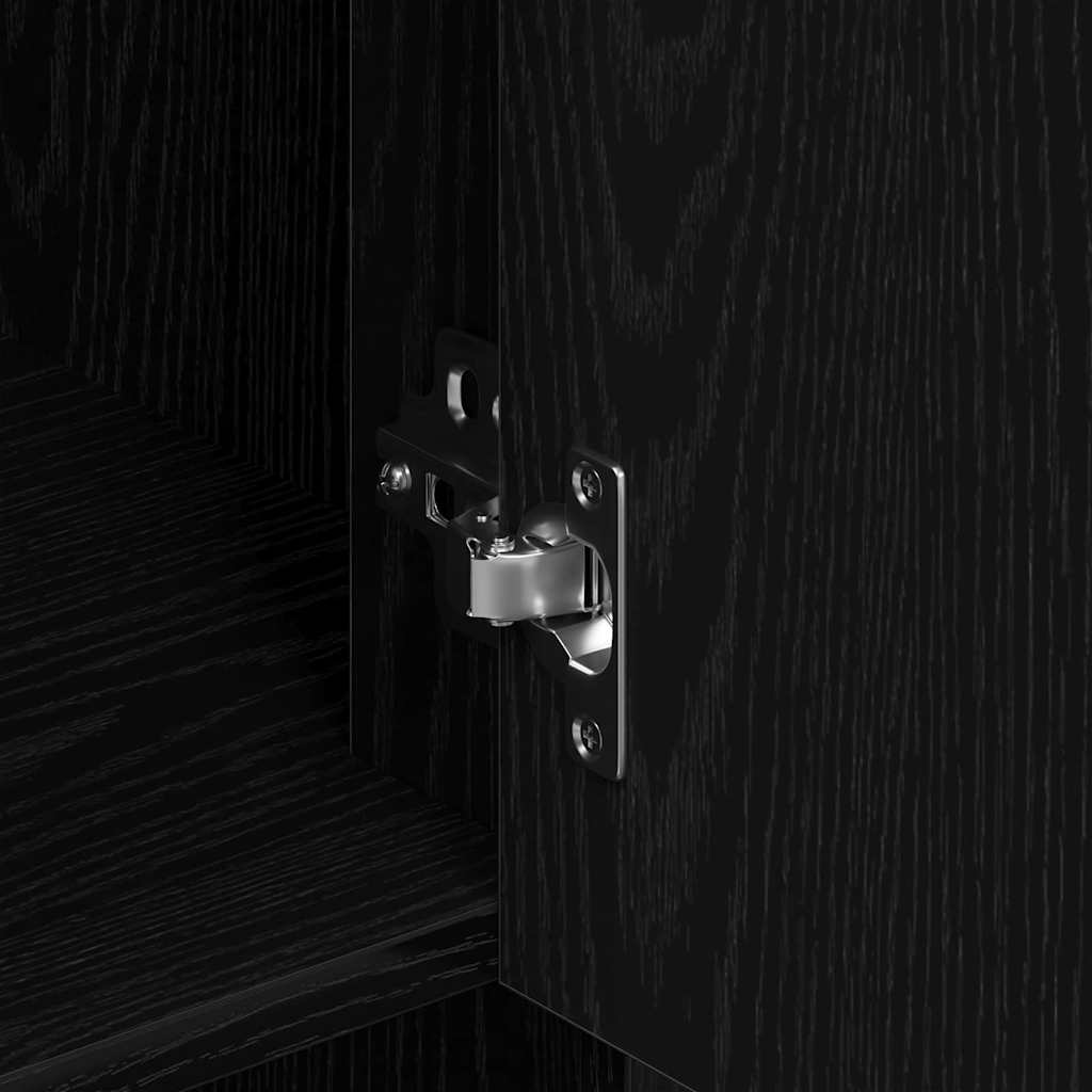 Highboard Sort eg 80 x 33 x 150 cm Konstrueret træ