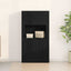 Highboard Sort eg 80 x 33 x 150 cm Konstrueret træ