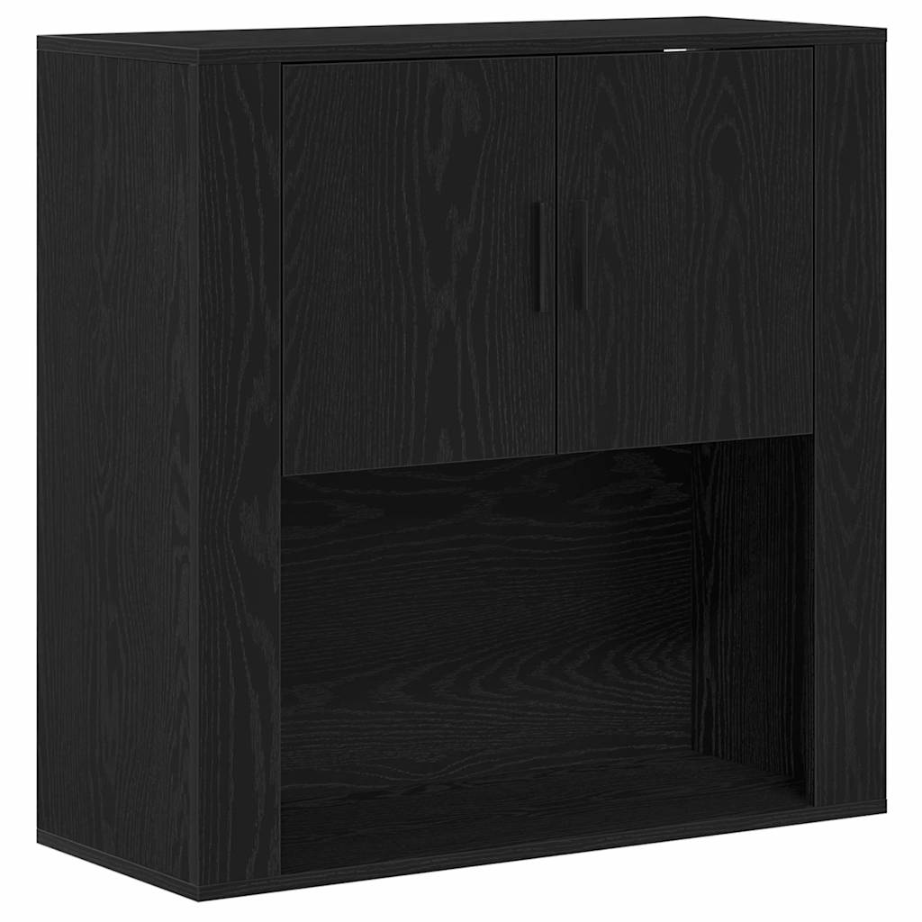 Highboard Sort eg 80 x 33 x 150 cm Konstrueret træ