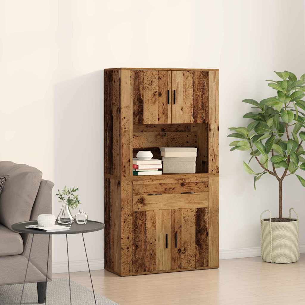Højskab Gammelt træ 80 x 33 x 150 cm Konstrueret træ