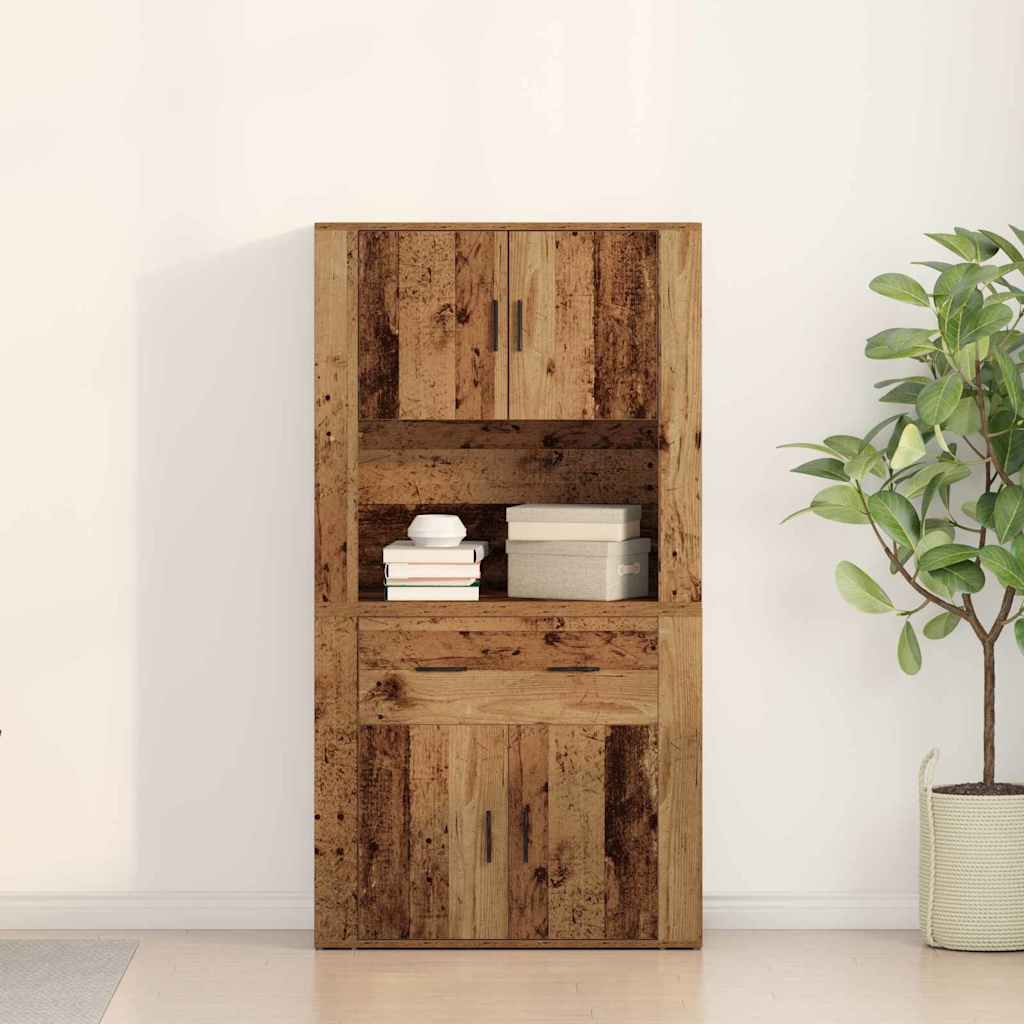 Højskab Gammelt træ 80 x 33 x 150 cm Konstrueret træ