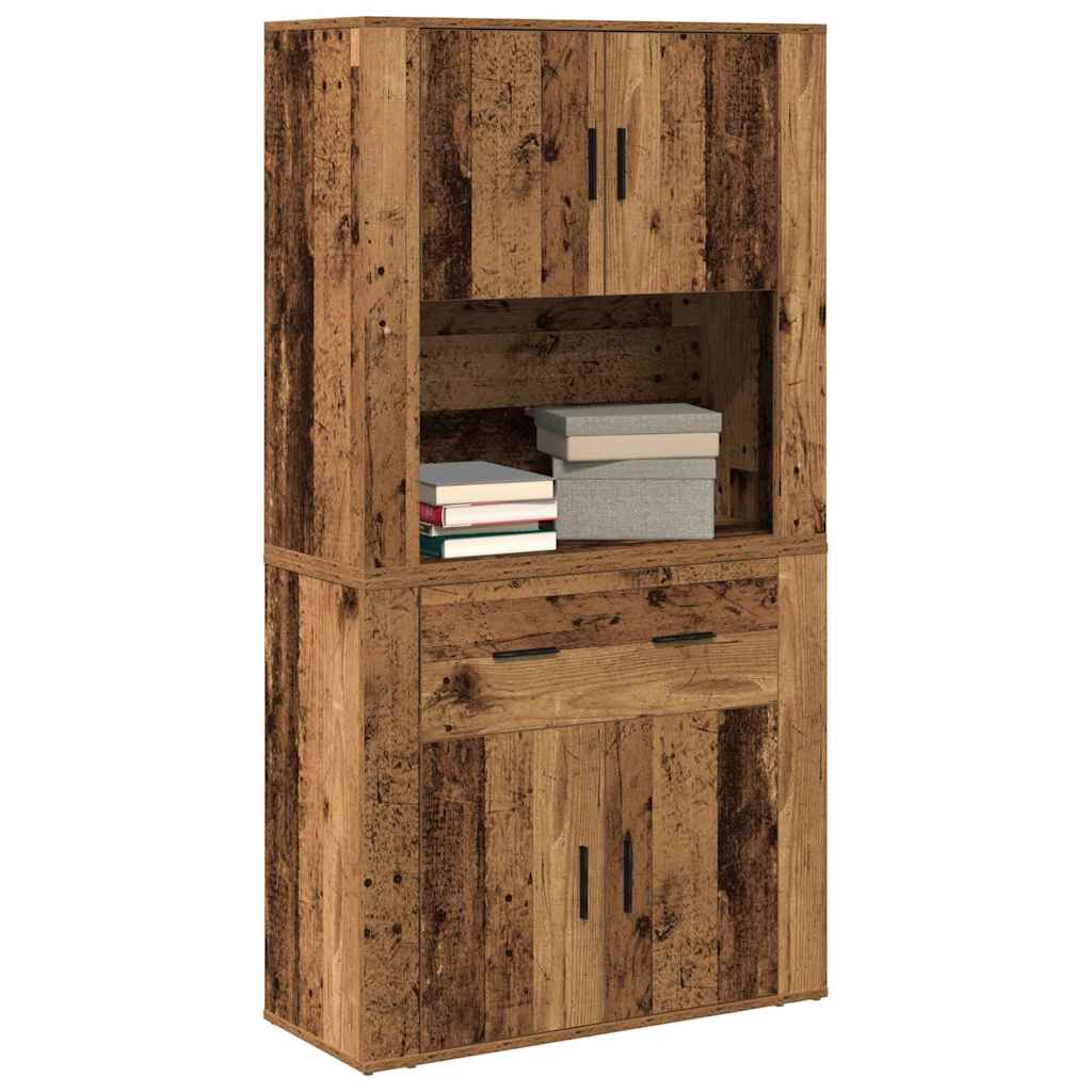 Højskab Gammelt træ 80 x 33 x 150 cm Konstrueret træ