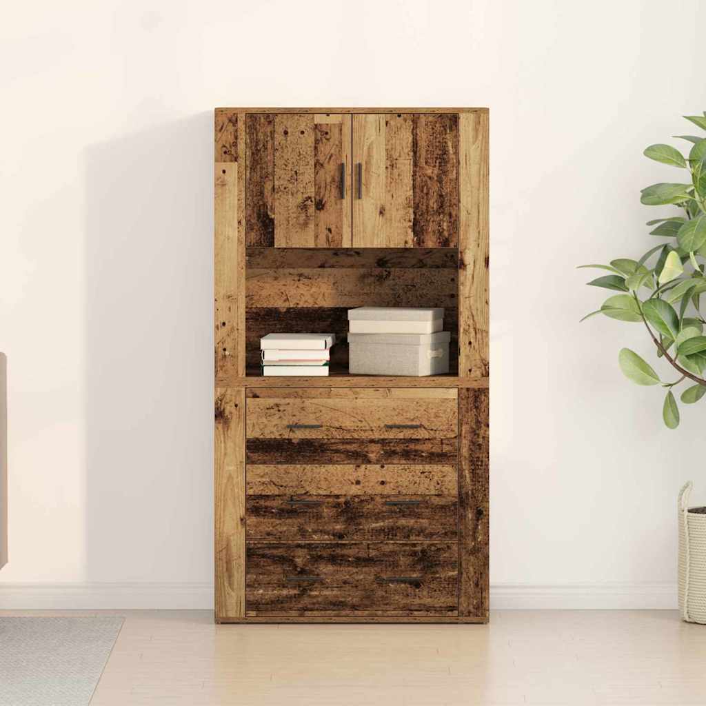 Highboard Gammelt træ 80 x 33 x 150 cm Konstrueret træ
