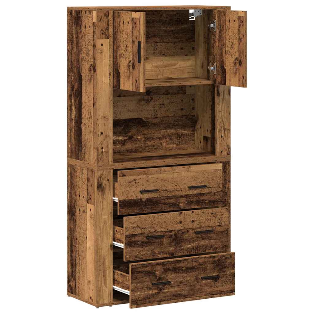 Highboard Gammelt træ 80 x 33 x 150 cm Konstrueret træ