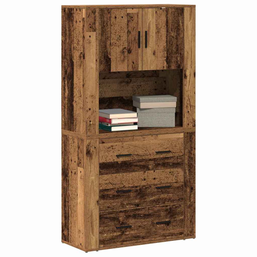 Highboard Gammelt træ 80 x 33 x 150 cm Konstrueret træ