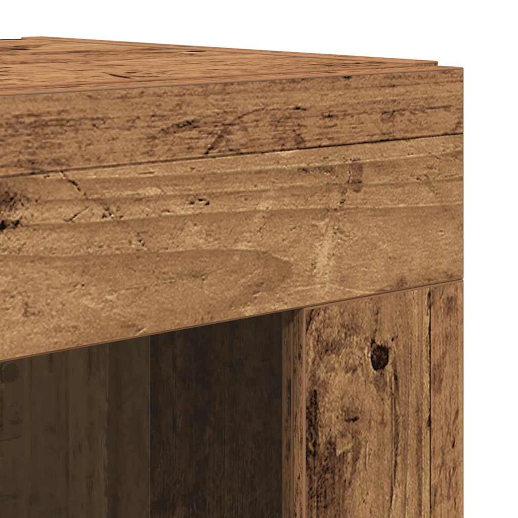 Highboard 2 stk. Gammelt træ 69,5 x 34 x 180 cm Konstrueret træ