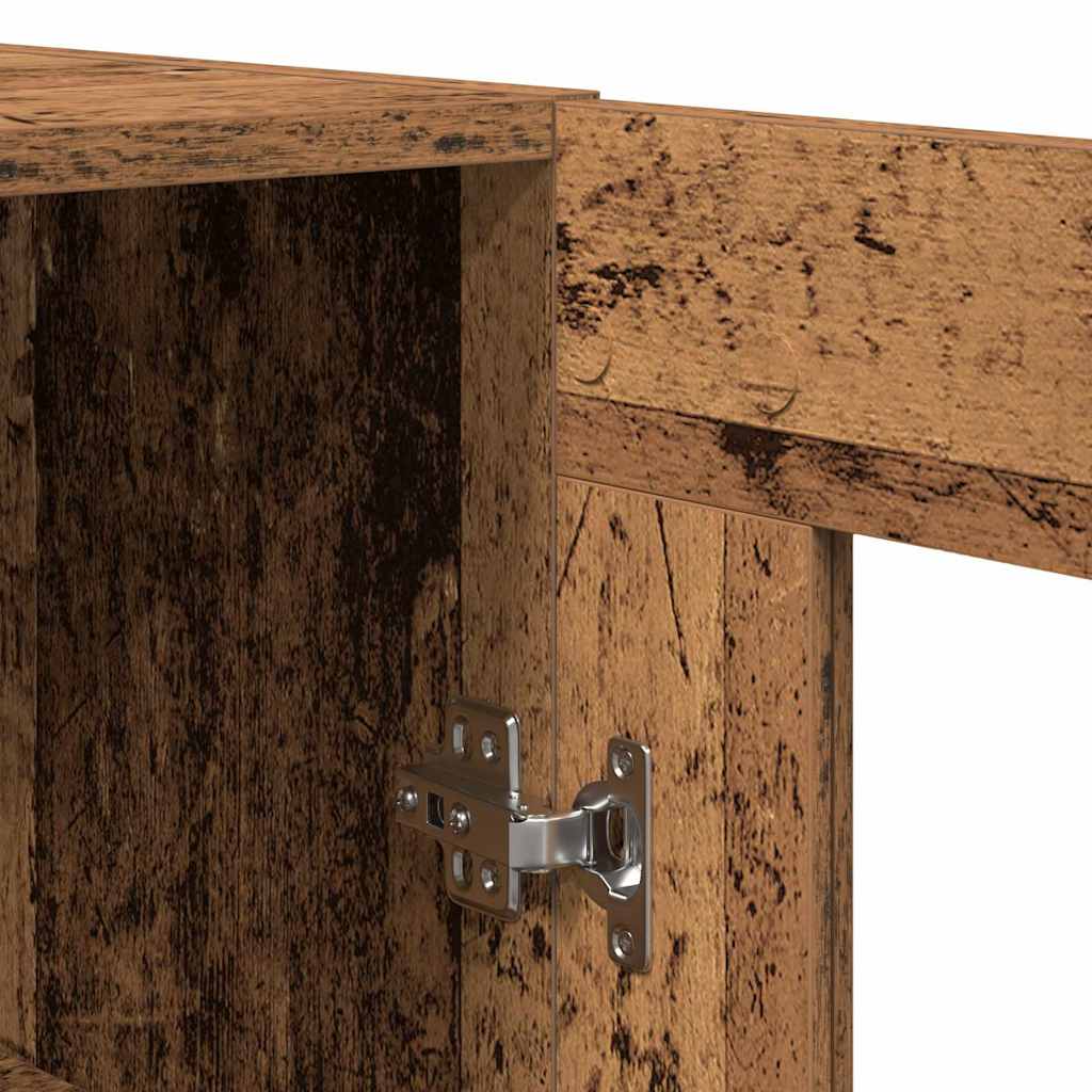 Highboard 2 stk. Gammelt træ 69,5 x 34 x 180 cm Konstrueret træ