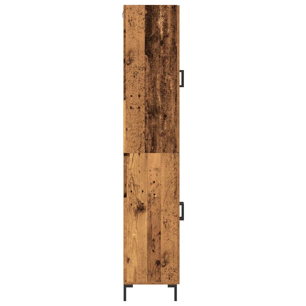 Highboard 2 stk. Gammelt træ 69,5 x 34 x 180 cm Konstrueret træ