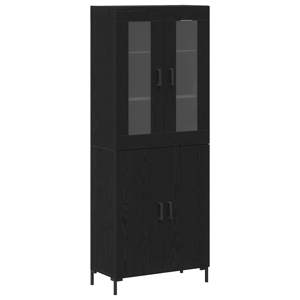 Highboard 2 stk. Sort eg 69,5 x 34 x 180 cm Konstrueret træ