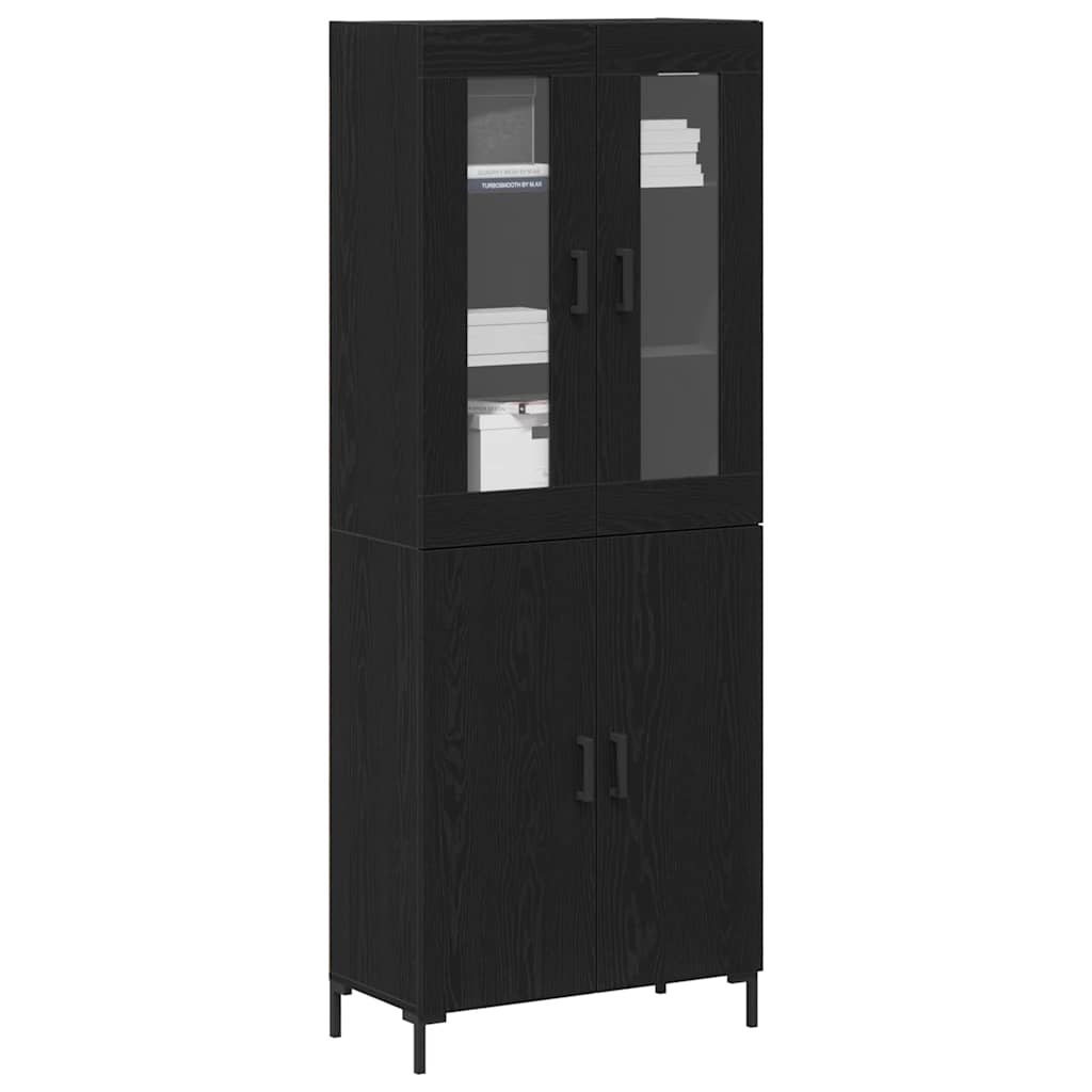 Highboard 2 stk. Sort eg 69,5 x 34 x 180 cm Konstrueret træ