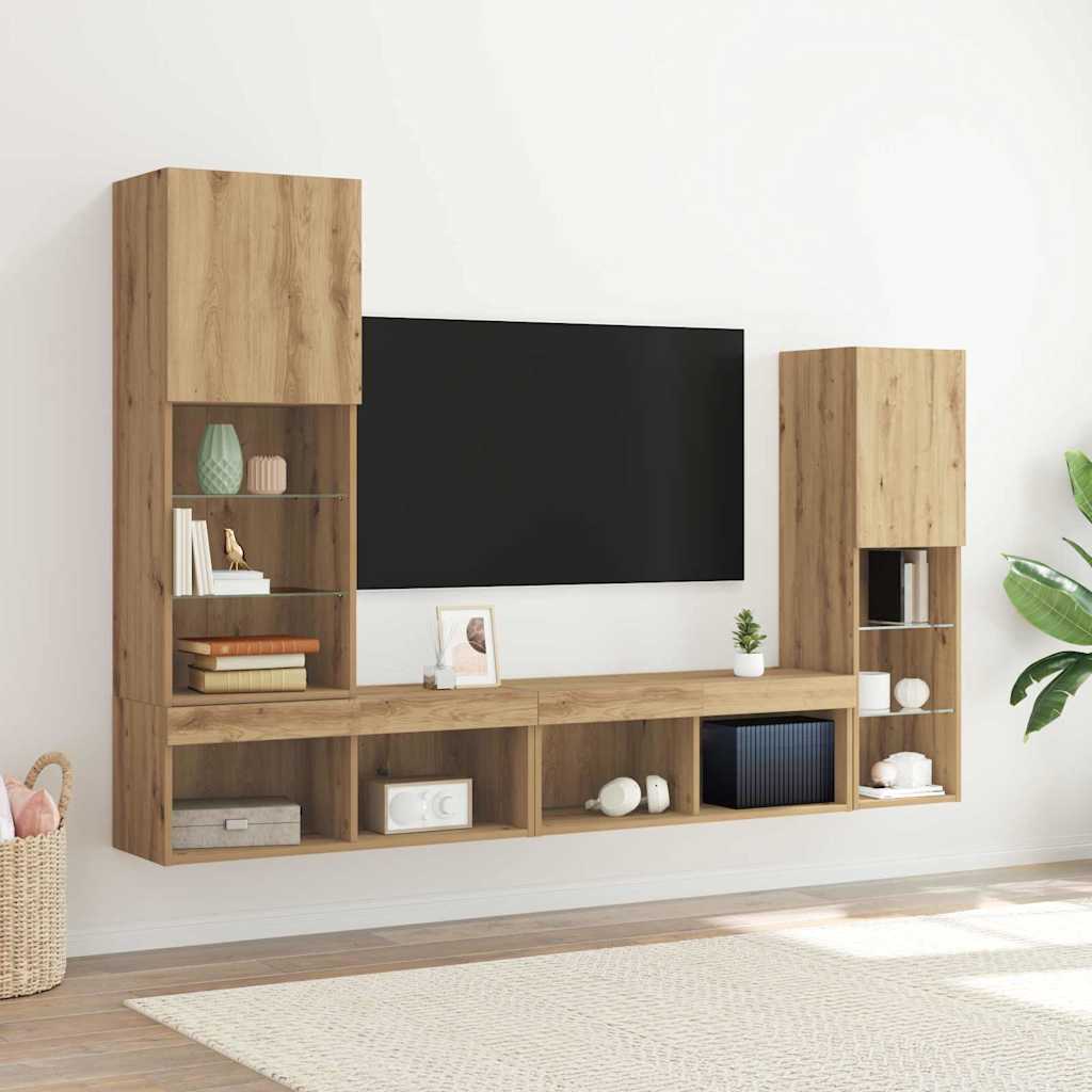 TV-skab 4 stk. artisan eg Konstrueret træ